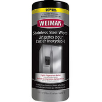 Weimen Stainless Steel Wipes - 30 Pack-Weiman Stainless Steel Wipes remove fingerprints, dust and dirt while leaving a brilliant, streak-free shine