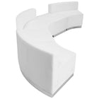 Flash Furniture HERCULES Alon Series Melrose LeatherSoft Reception 5 Piece Configuration - White-Modular components make reconfiguring easy with endless possibilities
