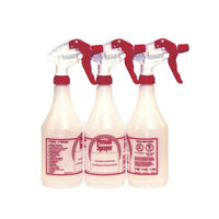 Globe 24oz Solution Bottle Sprayer - Red - 3 Pack (3570)-Great for Residential, Industrial and Office Cleaning/Maintenance Needs