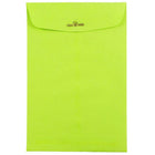 JAM Paper 6 x 9 Open End Catalog Envelopes with Clasp Closure, Brite Hue Ultra Lime Green, 100 Pack (V0128133)-Size: 6" x 9"