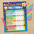 TREND enterprises, Inc. Stars Success Charts/Chore Charts, 25 Charts, 100 Stickers, 375 Pack-Size: 11"(H) x 8 1/2"(W)