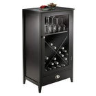 Winsome Bordeaux Wine Cabinet X Panel Modular-Perfect storage piece for the wine enthusiast.  Overall assembled size is 22"W x 16"D x 40"H.