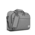 Solo New York Re: 15.6" Briefcase - Grey-Adjustable/removable shoulder strap, back strap slides over luggage handle