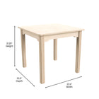 Flash Furniture Bright Beginnings Commercial Grade Wooden Square Preschool Classroom Activity Table (MKME088009)-Greenguard Certified Wood for Low VOC Emissions