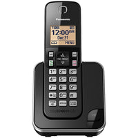 Panasonic KXTGC380B 1-Handset Cordless Phone, Black-1-Handset system; Expandable up to 6 Handsets