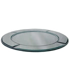 Elegance Mirrored Charger Plate with Beads Border - 13 inch diameter-Round
