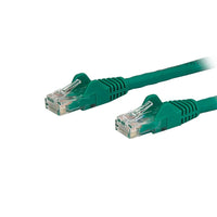 StarTech Cat6 Ethernet Patch Cable with Snagless RJ-45 Connectors, 12 ft, Green (N6PATCH12GN)-RJ45 connector-clip protectors eliminate cable snags and breaks during installation