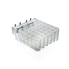 Azar Displays 0.63" Square Slot 36 Compartment Cosmetic Tray For Pegboard, 2 Pack (225526)-2 U-Hooks for placing on pegboard or slat wall