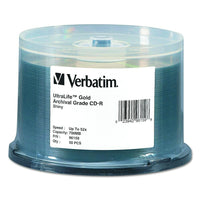 Verbatim 700 MB 52x CD-R, Branded Surface & Hard Coat, Spindle, 50 Pack-Blank CD-R media