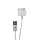 Logiix Sync and Charge Cable, 30-Pin, Connector to USB, 1 Meter, White, LGX-10125-Features dual sync and charge functionality