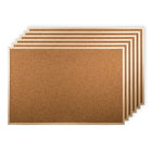 CTG Brands Large Cork Board, 23 x 35", Beige, 6 Pack-Set: comes with two round metal hangers for easy horizontal and vertical wall display
