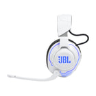 JBL Quantum 910P Wireless Over-Ear Console Gaming Headset for Playstation - White/Blue-Flip-up-to-mute boom mic with echo and noise suppression