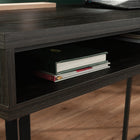 Sauder 57"W Canton Lane L-Desk - Grand Walnut-Durable metal base.