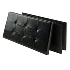 Winsome Ashford 15" x 29.9" Ottoman with Storage, Faux-Leather, Black (20627)-Black & made with faux-leather