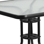 Flash Furniture 31.5" Square Tempered Glass Metal Table-Base Size: 27.5"W