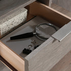 Sauder 59"W East Rock L-Desk - Ashen Oak- Ashen Oak® finish with high-wear DuraGraph™ faux white marble accent