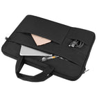 Vangoddy mPaneki Shoulder Carrying Bag Briefcase For 15.6" Laptop - Black-One Exterior zipper pockets perfect for holding accessories