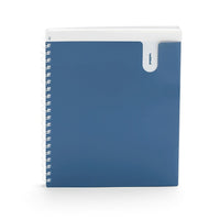 Poppin 1-Subject Ruled Pocket Spiral Notebook - 11 x 8-1/2" - Slate Blue - 80 Sheets-1 Subject includes 80 ruled sheets with micro-perforated pages