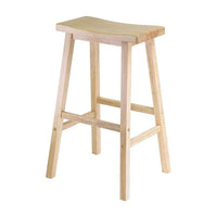 Winsome 29" Saddle Seat Stool, Natural-Contemporary wood saddle counter height stools