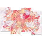 Designart GrapeFruit Colour Flower 4-Panel Canvas Art Print, (PT3420-3-271)-Print