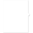 Southwest Tab L 1/26th Cut White - No Holes - 25 Pack-Index and Litigation Tab Dividers