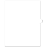 Southwest Tab L 1/26th Cut White - No Holes - 25 Pack-Index and Litigation Tab Dividers