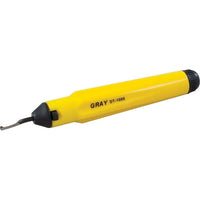 Gray Tools 3 Piece Deburring Tool Set, 2 High-Speed Blades in Plastic Handle-Ideal for removing burrs and sharp edges on metal and plastic parts, tubes and fittings.