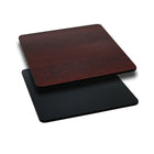 Flash Furniture 30" Square Table Top with Black or Mahogany Reversible Laminate Top-Restaurant Dining Table Top