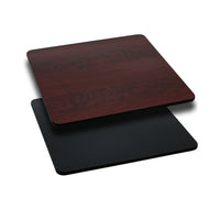Flash Furniture 30" Square Table Top with Black or Mahogany Reversible Laminate Top-Restaurant Dining Table Top