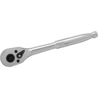 Dynamic Tools 3/8" Drive 45 Tooth Quick Release Ratchet, 7-1/2" Long, Chrome Finish-3/8" Drive