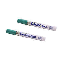 Marvy Uchida Broad-Point Opaque Paint Markers - Teal - 2 Pack-Colour: Teal