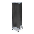 Azar Displays Pegboard Floor Display Pinwheel with Wheel, 60" x 16", Black (700422-BLK)-Made from pegboard