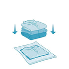 Austin House Space-Saving Packing Bag - Blue-Blue with transparent backside for quick content identification