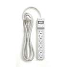 NXT Technologies 6-Outlet Surge Protector, 8' Cord, 900 Joules, White-6 Standard Outlets