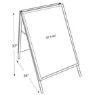 Azar Displays Two-Sided A-Frame Floor Sign, 40" x 30" (300247)-Snap Open Frame that Allows for Quick Poster Changes