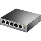 TP-Link 5-Port Gigabit Desktop Switch with 4-Port PoE (TL-SG1005P)-With four PoE ports, transfers data and power on one single cable