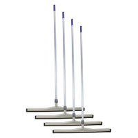 Johnny Vac Floor Squeegee, Aluminum Pole, 4 Pack-Commercial Use