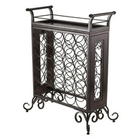 Winsome Silvano Wine Rack with Removable Tray, 5x5, Dark Bronze-Overall Wine Rack size is 25.86" Wide x 13.50" Deep x 30.16" High.