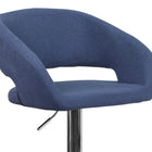 Flash Furniture Contemporary Blue Fabric Adjustable Height Barstool with Chrome Base (CH-122070-BLFAB-GG)-Swivel Seat