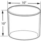 Azar Displays 10" x 10" Clear Acrylic Cylinder, 10" x 10" (556910)-10"H x 10"W x 1/8"T