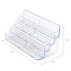 Deflecto Business Card Holder - 8 Compartments - Clear-Accommodate up to 50 business cards per compartment