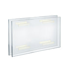 Azar Self Adhesive Acrylic Wall Sign Holder Landscape/Horizontal Frame - 17" W x 11" H - Clear - 2 Pack-Sold in Packs of: 2