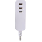 Staples 3-Outlet Extension Cord with USB Ports - 6 ft - Grey-The 6ft. extra-long fabric power cord comes in a grey heather pattern that can add a personalized touch to your home decor or office space