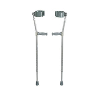 Drive Medical Lightweight Walking Forearm Crutches, Adult, 2 Pack-Chrome, Steel