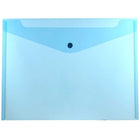 JAM Paper Plastic Envelopes with Snap Closure, Letter Booklet, 9.75 x 13, Blue Poly, 12 Pack (218S0BU)-Blue