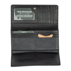 Roots Ladies Pocket Clutch Wallet - Black-21 Credit Card Slots