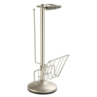 Toilet Caddy, Satin Nickel-High quality chrome plated steel