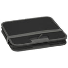 Merangue Collapsible File Storage Bin - Double Compartment - Black-Made out of fabric material

