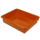 Romanoff Plastic Stowaway Letter Tray 3" Orange, 3 Pack (ROM15109)-Ideal way to protect and store your stationery, or important documents you need to save safely