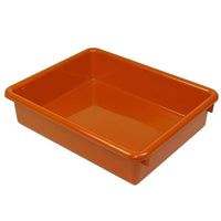 Romanoff Plastic Stowaway Letter Tray 3" Orange, 3 Pack (ROM15109)-Ideal way to protect and store your stationery, or important documents you need to save safely
